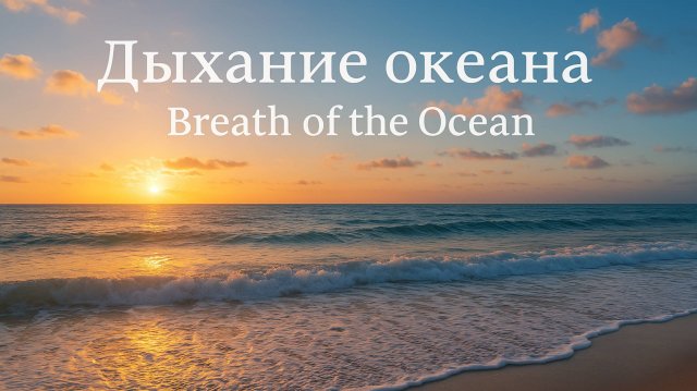 Дыхание океана / Breath of the Ocean. Звуки океана для фона. Спокойствие и умиротворение.