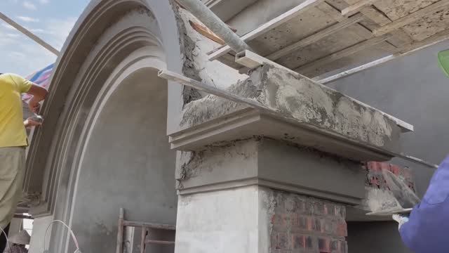 Техника оштукатуривания криволинейных поверхностей цементно-песчаной смесью. Пошаговый мастер-класс