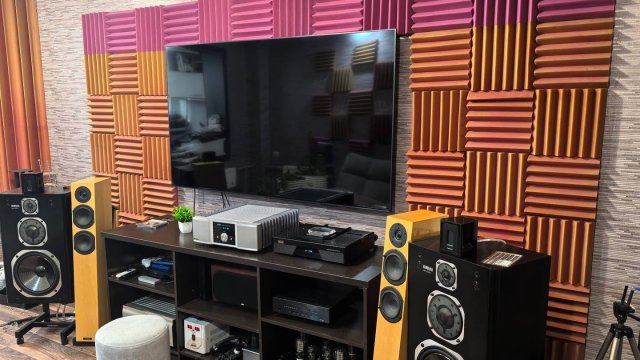 Как и чем наклеить акустическую плитку в Hi-Fi помещении