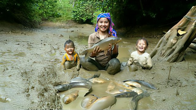 Вырастила большую рыбу в пруду для продажи на рынке. Готовлю рыбу для детей. Жизнь во Вьетнаме