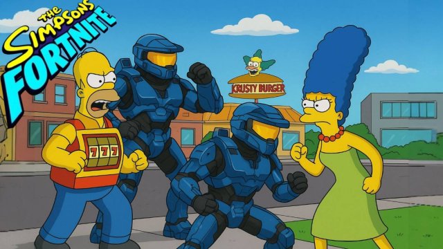 Дуо Хао затащили  не сложную катку  в The Simpsons в Fortnite