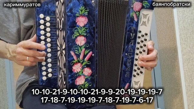 БОҘРӘ ТАЛДАР - обучающий видеоразбор на гармони ЦИФРАМИ