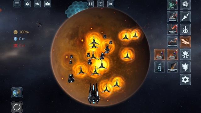 Я играю в игру про разрушения планет Solar Smash