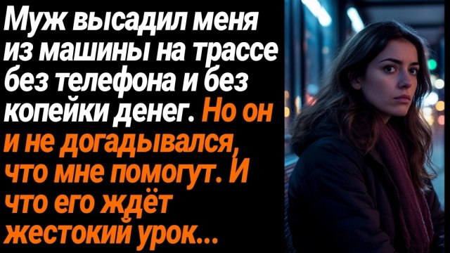 Жизненные Истории/Муж высадил меня из машины на трассе около остановки без денег и без телефона