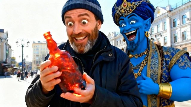 Бомж и Волшебная Бутылка. Авторская песня