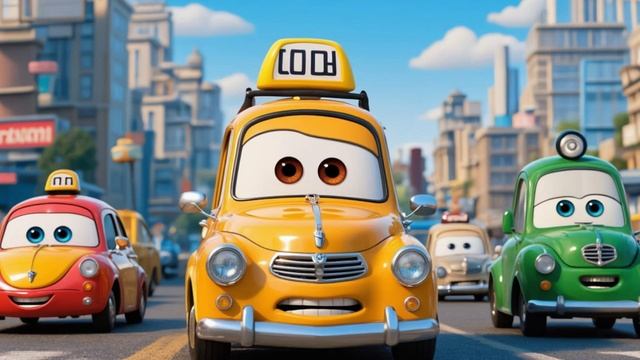 Колеса крутятся, музыка звучит весело мультфильм