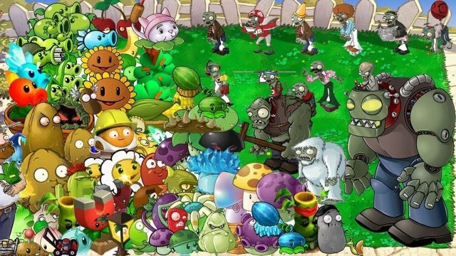 Зомби против растений. 1-3 уровень