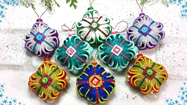 Новогодние игрушки своими руками из фоамирана. Ёлочные игрушки, МК. Перезагрузка.