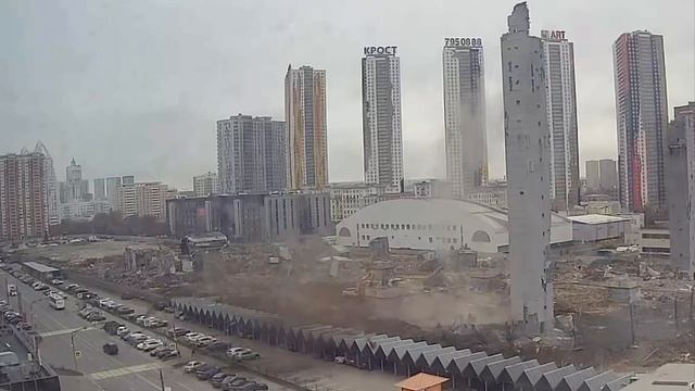 Обрушение Снежкома. Видео с камеры