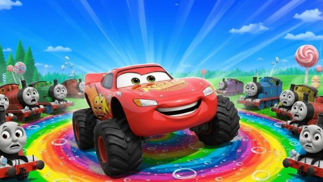 МАКВИН-ГИГАНТ ПРОТИВ ПОЕЗДОВ ТОМАСА! 🤯 КТО САМЫЙ БОЛЬШОЙ? 😱 (Монстр-Трак vs Поезд)