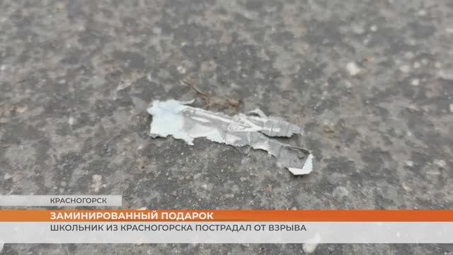 Школьник из Красногорска пострадал от взрыва заминированного подарка