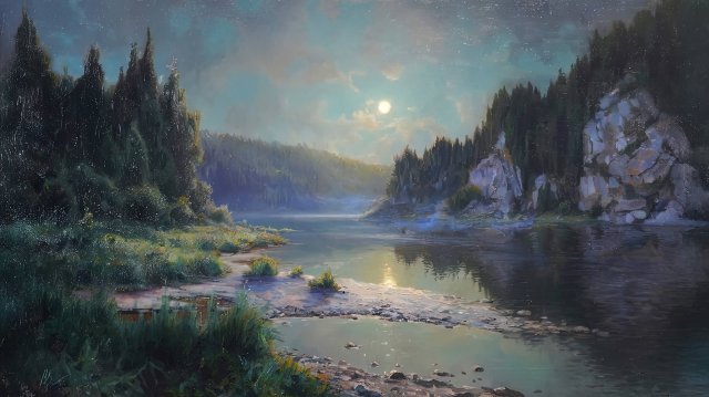 Вадим Зайнуллин — Уральский пейзаж, Кушва, р. Тура