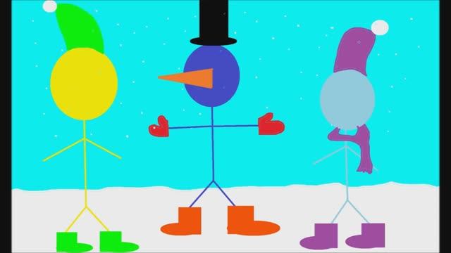 Зимние плакаты из мультсериала "Стикмены"