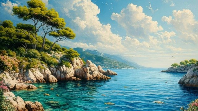 Calm music with good nature.-Спокойная музыка с хорошей природой.