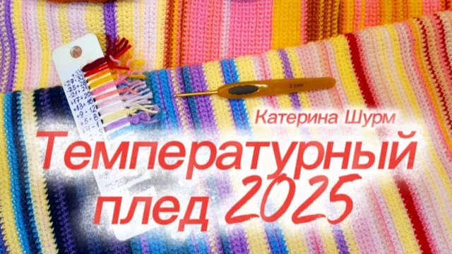 ТЕМПЕРАТУРНЫЙ ПЛЕД 2025 |О идее пледа| О моем вязании пледа с 1 января 2025| Планы на 2026 год