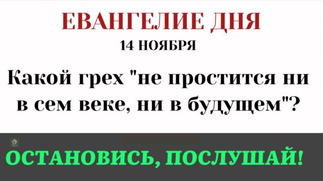14 ноября Евангелие дня. Какой грех 'не простится' (Лк 12.2–12)