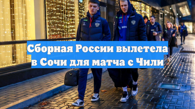 Сборная России вылетела в Сочи для матча с Чили