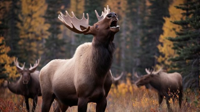 Голос рев крик лося слушать во время гона