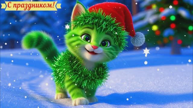 С Новым Годом! Поздравление КРАСИВАЯ Открытка Видео