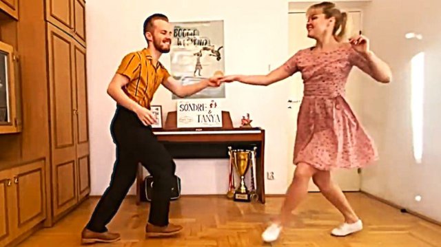 Демонстрация онлайн-курса буги-вуги для начинающих с Сондре и Таней. #Танцы