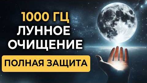 1000 Гц Лунное Очищение 🌙 Музыка для Очищения, Защита и Энергия Полнолуния | Потрясающий Эффект