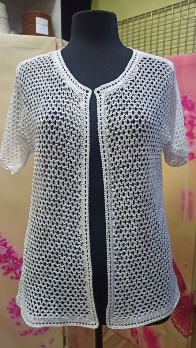 Анонс МК кардигана ажурная сетка с двумя накидами