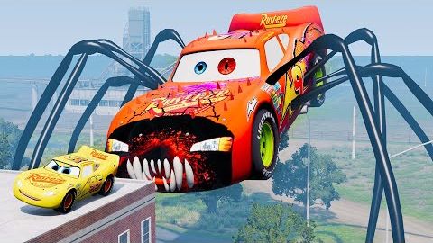 Эпический побег из Зомби-Пожирателя Молний Маккуина, Пожирателя Пожарных Машин |BeamNG.Drive