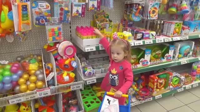 Настя_КАК_МАМА_покупают_новые_игрушки_и_продукты_Кукла_Беби_Бон_в_супермаркете_