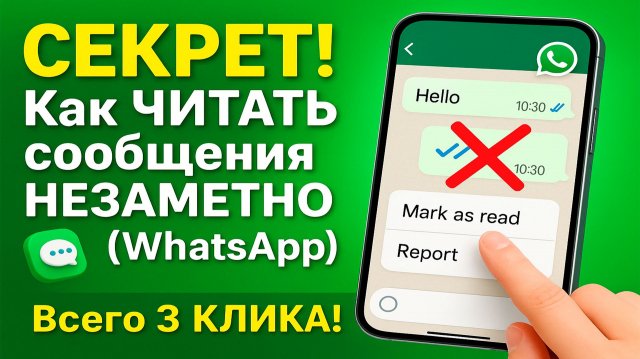 Как убрать синие галочки в WhatsApp и сделать сообщения непрочитанными? Всего 3 клика.
