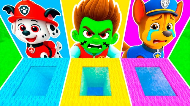 ВЫБЕРИ ПРАВИЛЬНУЮ ЯМУ ПОРТАЛ ЩЕНЯЧИЙ ПАТРУЛЬ в МАЙНКРАФТ ЗОМБАК РАЙДЕР ЗОМБИ МАРШАЛ ГОНЩИК