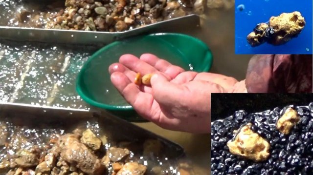 Мою Золото в реке минишлюзом!