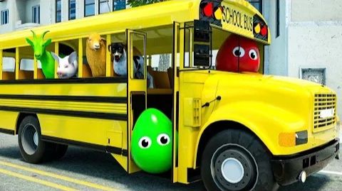 Песня "Колеса в автобусе" (Анималистическая версия) | Wheel City Heroes - Стишки и детские песенки