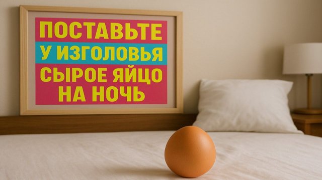 Поставьте яйцо у изголовья перед сном и посмотрите, что произойдёт с удачей и деньгами