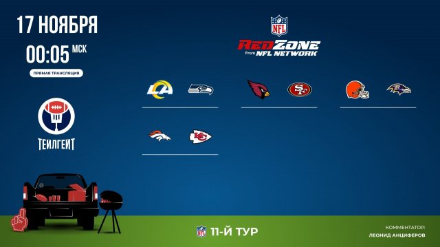 НФЛ. 11-й тур. Red Zone (вторая волна)