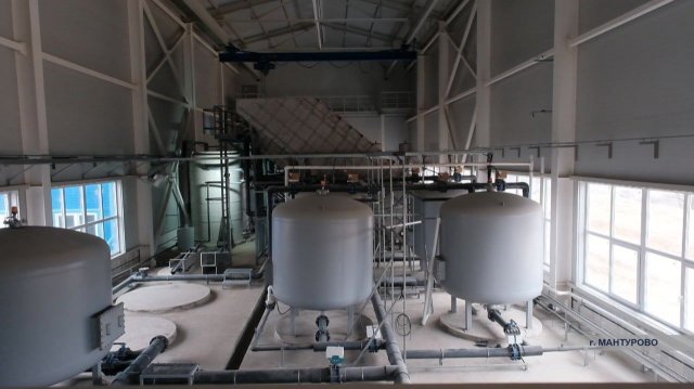 Сергей Ситников оценил темпы работ на очистных сооружениях в Мантурово