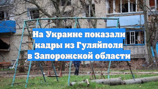 На Украине показали кадры из Гуляйполя в Запорожской области