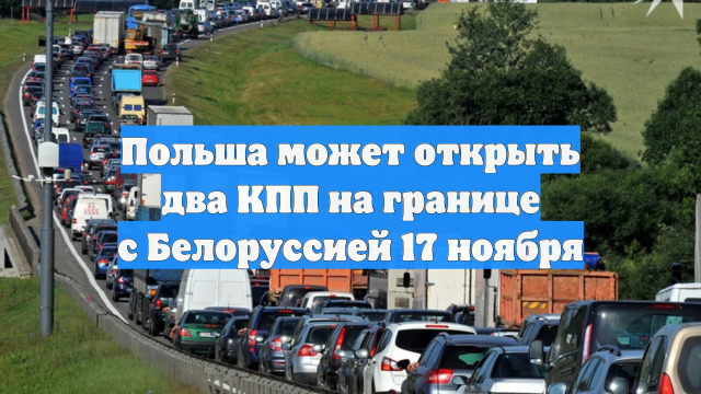 Польша может открыть два КПП на границе с Белоруссией 17 ноября