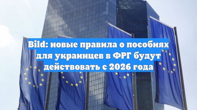 Bild: новые правила о пособиях для украинцев в ФРГ будут действовать с 2026 года