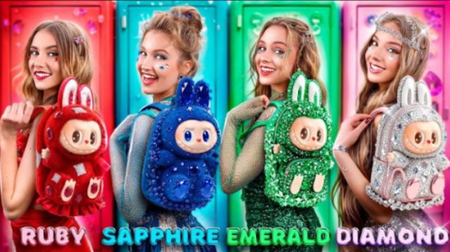 Девушка Рубин va Сапфир vs Изумруд vs Бриллиант! Бедная va Богатая vs Гига Богатая vs Ультра Богатая