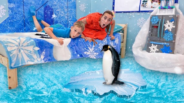 Влад и Никита и Челлендж горячее против холодного с мамой!