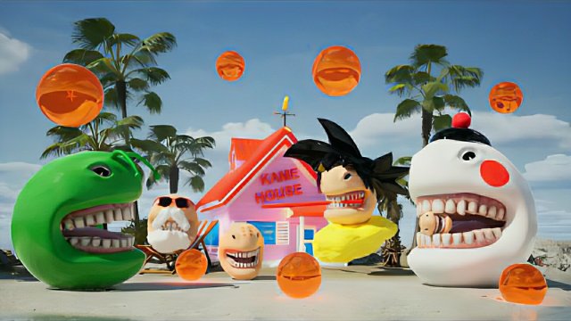 Драконий шар в стиле Пакмэн. Dragon Ball in Pac-Man Style