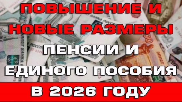 Повышение и новые размеры пенсии и Единого пособия в 2026 году