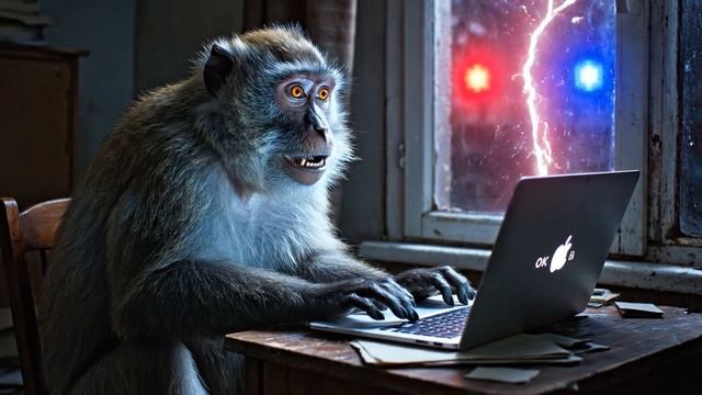 макака написала на ноутбуке окак но потом приехал спецназ