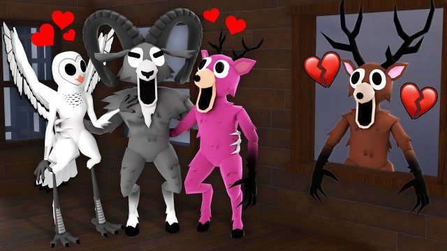 Новая семья Барана и безумный Олень! 99 ночей в лесу Анимация Роблокс