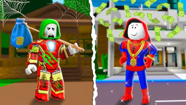 Джей Джей и Майки! БЕДНЫЙ ЖЕЛЕЗНЫЙ ЧЕЛОВЕК против БОГАТОГО ЧЕЛОВЕКА-ПАУКА! Анимация Роблокс