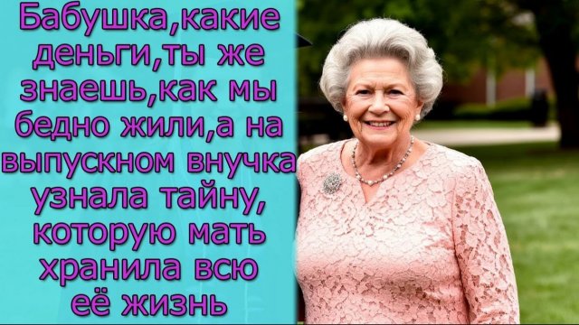 Бабушка, какие деньги, а на выпускном внучка узнала тайну, которую мать хранила всю её жизнь