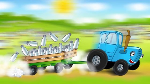 Синий трактор - Развивающая Сказка для детей малышей про машины Как Джип стал полицейской машиной