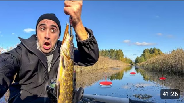 Ловля щуки на кружки и спиннинг. [24-Часа] На острове!