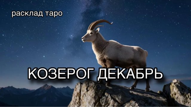 КОЗЕРОГ таро прогноз на декабрь 2025 [расклад таро] [гадание онлайн]