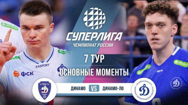 Динамо - Динамо-ЛО | 7 тур | Основные моменты | Суперлига 2025-2026
